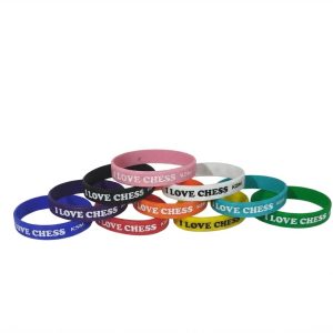 SATRANÇ TEMALI SİLİKON BİLEKLİK 18 CM (orta boy) - 10 ADET Vurgulu Görüntü